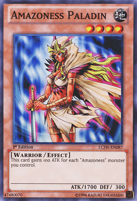 1st Edition, Earth, Effect Monster, Legendary Collection 4: Joey's World, Super Rare, Warrior Amazoness Paladin [LCJW-EN087] Super Rare - Trading Card World