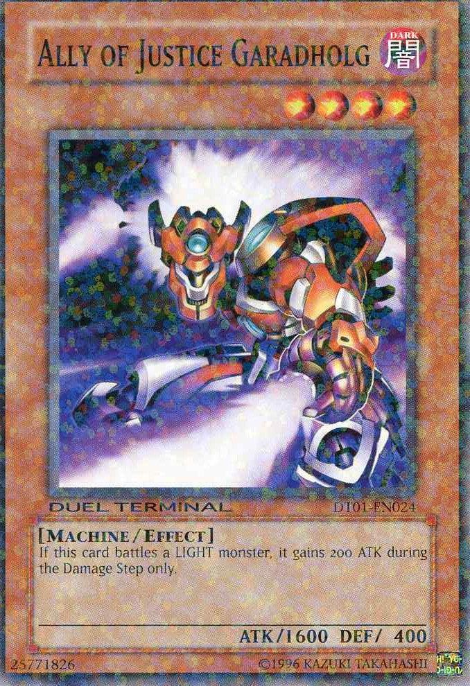 Common, Dark, Duel Terminal 1, Effect Monster, Limited, Machine Ally of Justice Garadholg [DT01-EN024] Common - Trading Card World