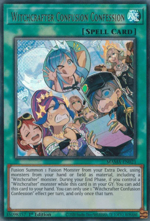 1st Edition, Magnificent Mavens, Normal Spell, Spell, Ultra Rare Witchcrafter Confusion Confession [MAMA-EN021] Ultra Rare - Trading Card World