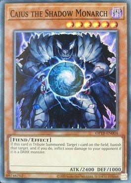 Dark, Effect Monster, Fiend, OTS Tournament Pack 19, Super Rare, Unlimited Caius the Shadow Monarch [OP19-EN004] Super Rare - Trading Card World