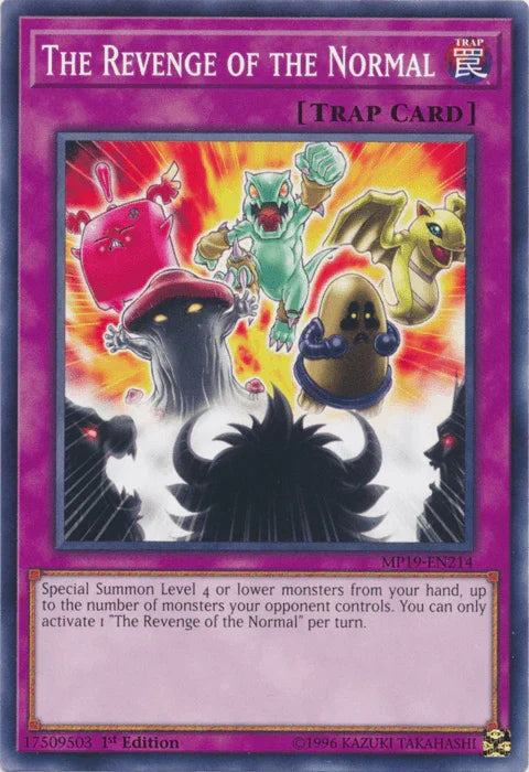 1st Edition, 2019 Gold Sarcophagus Tin Mega Pack, Common, Normal Trap, Trap, Unlimited The Revenge of the Normal [MP19-EN214] Common - Trading Card World