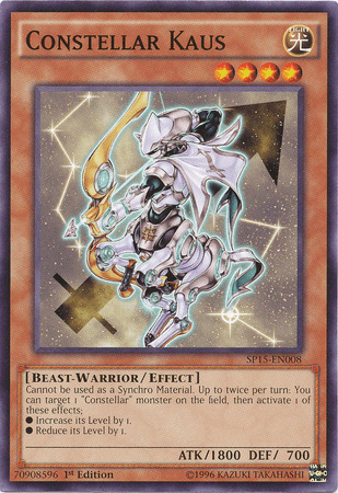 1st Edition, Beast-Warrior, Common, Effect Monster, Light, Star Pack ARC-V Constellar Kaus [SP15-EN008] Common - Trading Card World