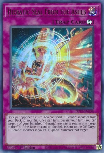 1st Edition, Continuous Trap, Ghosts from the Past, Trap, Ultra Rare Hieratic Seal from the Ashes [GFTP-EN058] Ultra Rare - Trading Card World