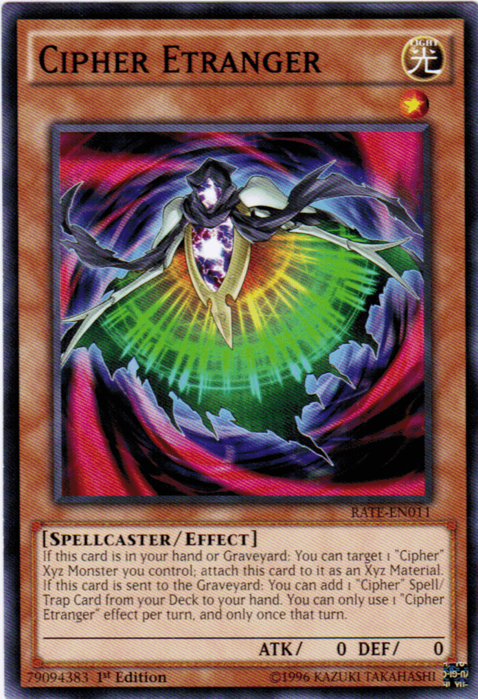 1st Edition, Common, Effect Monster, Light, Raging Tempest, Spellcaster, Unlimited Cipher Etranger [RATE-EN011] Common - Trading Card World