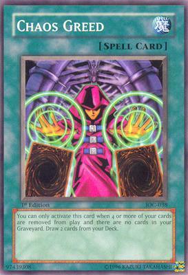 1st Edition, Common, Invasion of Chaos, Normal Spell, Spell, Unlimited Chaos Greed [IOC-038] Common - Trading Card World