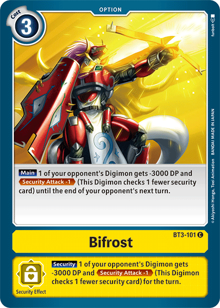 BT3-101, Common, Option, Release Special Booster Ver.1.5, Yellow Bifrost [BT3-101] [Release Special Booster Ver.1.5] - Trading Card World