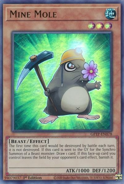 1st Edition, Beast, Earth, Effect Monster, Ghosts from the Past, Ultra Rare Mine Mole [GFTP-EN078] Ultra Rare - Trading Card World