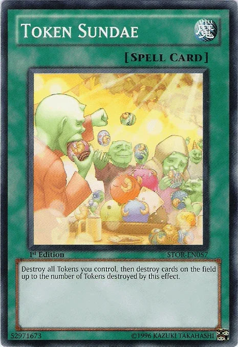 1st Edition, Common, Normal Spell, Spell, Storm of Ragnarok, Unlimited Token Sundae [STOR-EN057] Common - Trading Card World