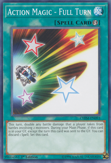 1st Edition, Chaos Impact, Common, Quick Play Spell, Spell, Unlimited Action Magic - Full Turn [CHIM-EN093] Common - Trading Card World