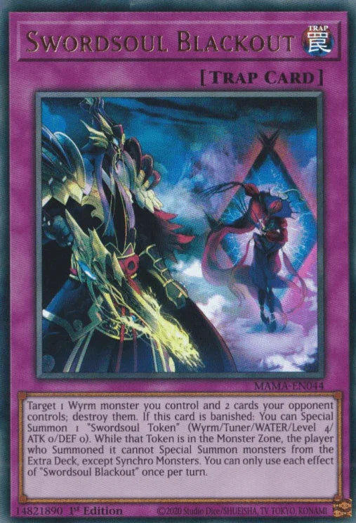 1st Edition, Magnificent Mavens, Normal Spell, Trap, Ultra Rare Swordsoul Blackout [MAMA-EN044] Ultra Rare - Trading Card World