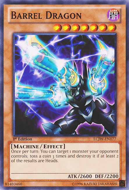 1st Edition, Common, Dark, Effect Monster, Legendary Collection 4: Joey's World, Machine Barrel Dragon [LCJW-EN177] Common - Trading Card World
