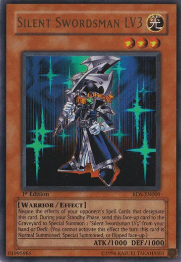 1st Edition, Effect Monster, Light, Rise of Destiny, Ultra Rare, Unlimited, Warrior Silent Swordsman LV3 [RDS-EN009] Ultra Rare - Trading Card World