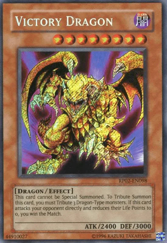 Dark, Dragon, Effect Monster, Retro Pack 2, Secret Rare, Unlimited Victory Dragon [RP02-EN098] Secret Rare - Trading Card World