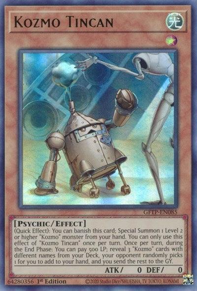 1st Edition, Effect Monster, Ghosts from the Past, Light, Psychic, Ultra Rare Kozmo Tincan [GFTP-EN085] Ultra Rare - Trading Card World
