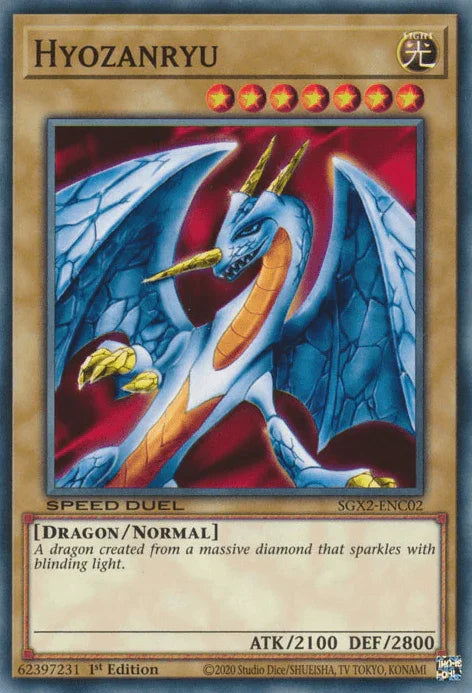1st Edition, Common, Dragon, Light, Normal Monster, Speed Duel GX: Midterm Paradox Hyozanryu [SGX2-ENC02] Common - Trading Card World