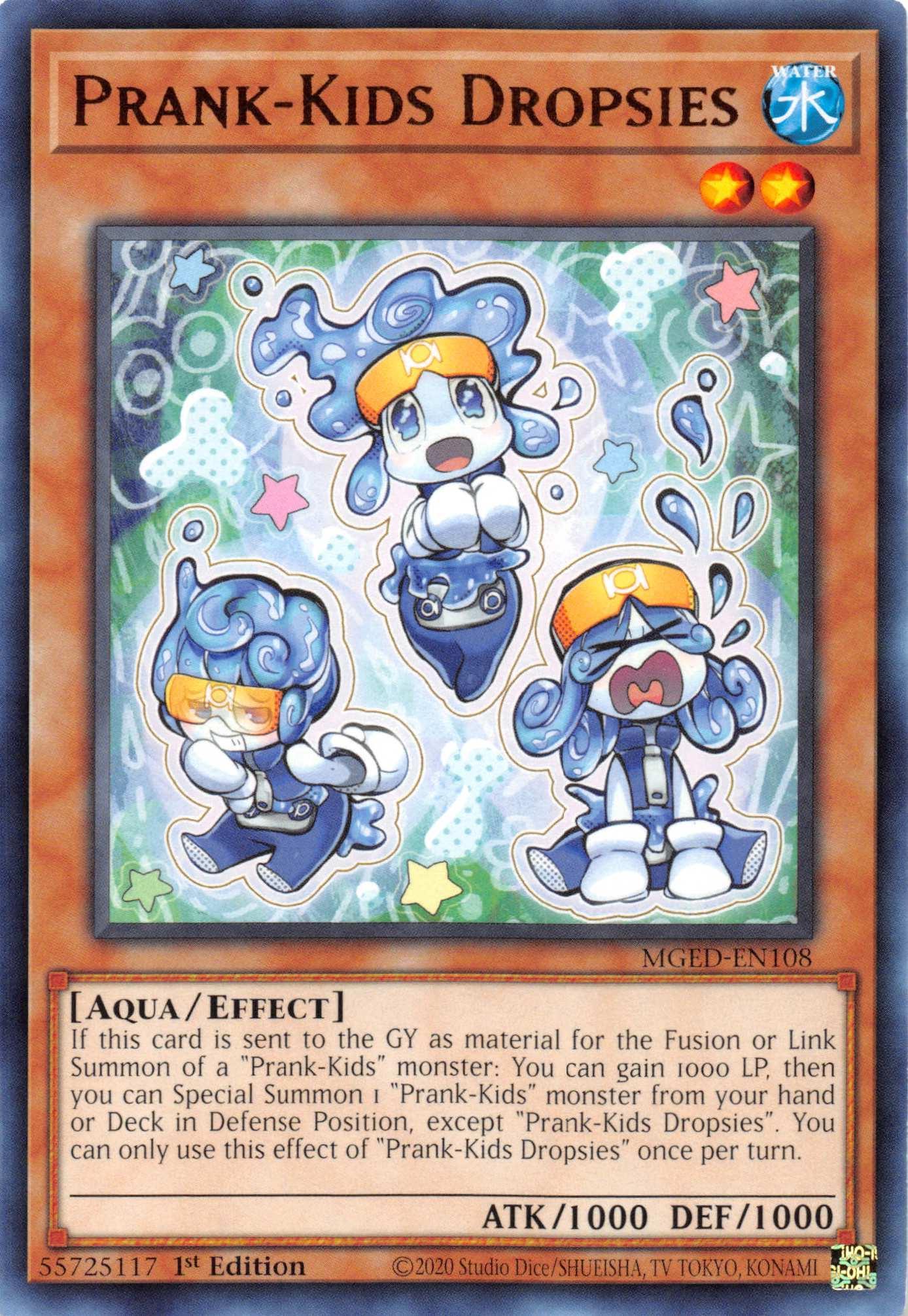 1st Edition, Aqua, Effect Monster, Maximum Gold: El Dorado, Rare, Water Prank-Kids Dropsies [MGED-EN108] Rare - Trading Card World