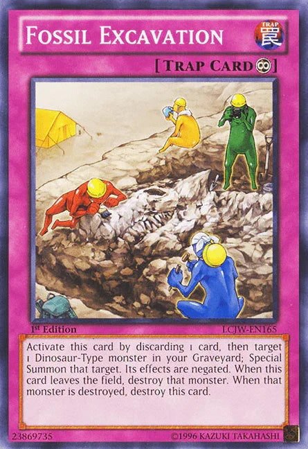 1st Edition, Common, Continuous Trap, Legendary Collection 4: Joey's World, Trap Fossil Excavation [LCJW-EN165] Common - Trading Card World