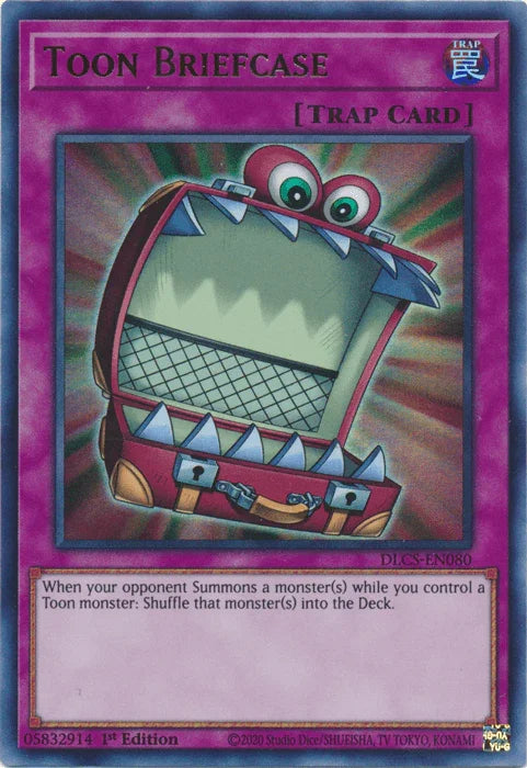 1st Edition, Dragons of Legend: The Complete Series, Normal Trap, Trap, Ultra Rare Toon Briefcase (Green) [DLCS-EN080] Ultra Rare - Trading Card World
