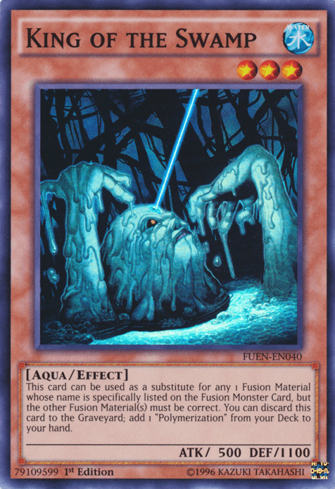 1st Edition, Aqua, Effect Monster, Fusion Enforcers, Super Rare, Unlimited, Water King of the Swamp [FUEN-EN040] Super Rare - Trading Card World