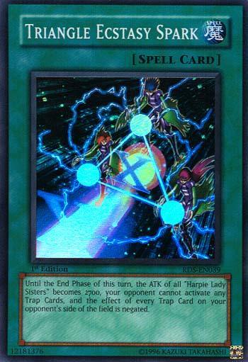 1st Edition, Normal Spell, Rise of Destiny, Spell, Super Rare, Unlimited Triangle Ecstasy Spark [RDS-EN039] Super Rare - Trading Card World
