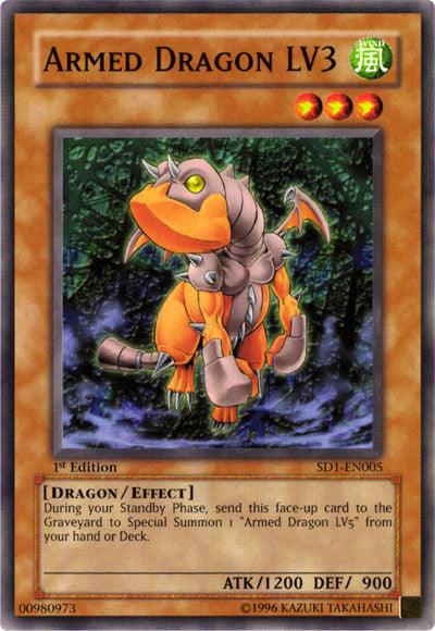 1st Edition, Common, Dragon, Effect Monster, Structure Deck: Dragon's Roar, Unlimited, Wind Armed Dragon LV3 [SD1-EN005] Common - Trading Card World