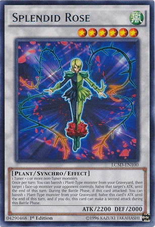 1st Edition, Legendary Collection 5D's, Plant, Rare, Synchro/Effect Monster, Wind Splendid Rose [LC5D-EN100] Rare - Trading Card World