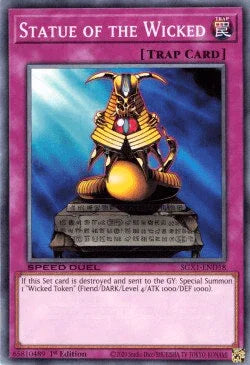 1st Edition, Common, Normal Trap, Speed Duel GX: Duel Academy Box, Trap Statue of the Wicked [SGX1-END18] Common - Trading Card World
