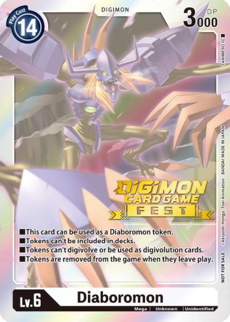 Digimon, Mega, Promo, Release Special Booster Promos, Unidentifed, Unknown, White Diaboromon Token (Digimon Card Game Fest 2022) [Release Special Booster Promos] - Trading Card World