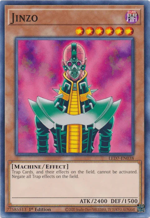 1st Edition, Common, Dark, Effect Monster, Legendary Duelists: Rage of Ra, Machine, Unlimited Jinzo [LED7-EN038] Common - Trading Card World