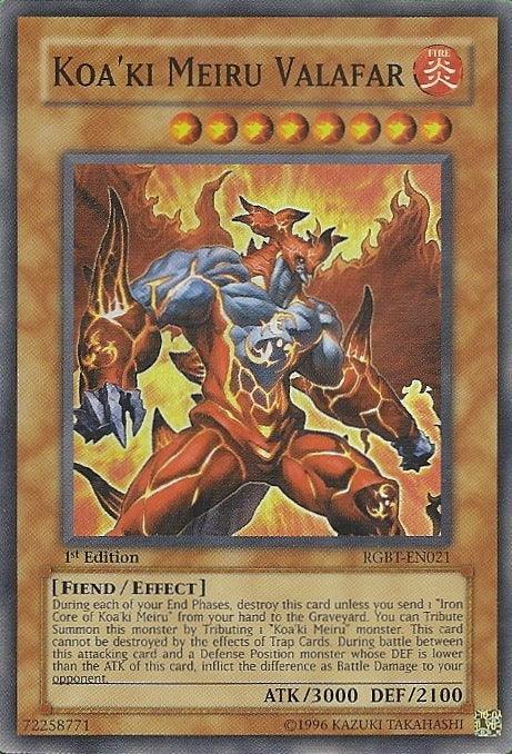 1st Edition, Effect Monster, Fiend, Fire, Raging Battle, Super Rare, Unlimited Koa'ki Meiru Valafar [RGBT-EN021] Super Rare - Trading Card World