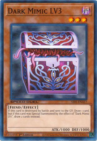 1st Edition, Common, Dark, Effect Monster, Fiend, Speed Duel: Twisted Nightmares Dark Mimic LV3 [SS05-ENA17] Common - Trading Card World
