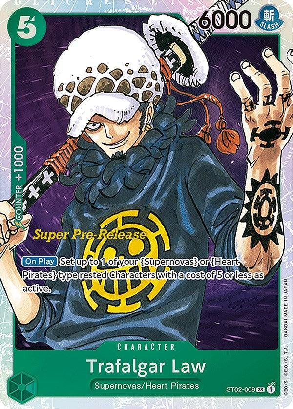 Character, Heart Pirates, Starter Decks, Super Pre-Release Starter Deck: Worst Generation, Super Rare, Supernovas Trafalgar Law [Super Pre-Release Starter Deck: Worst Generation] - Trading Card World