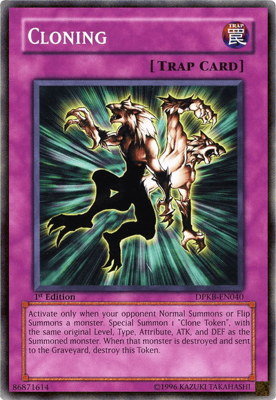 1st Edition, Common, Duelist Pack: Kaiba, Normal Trap, Trap, Unlimited Cloning [DPKB-EN040] Common - Trading Card World