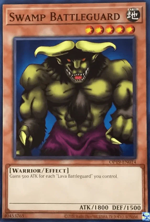 Common, Earth, Effect Monster, OTS Tournament Pack 19, Unlimited, Warrior Swamp Battleguard [OP19-EN014] Common - Trading Card World