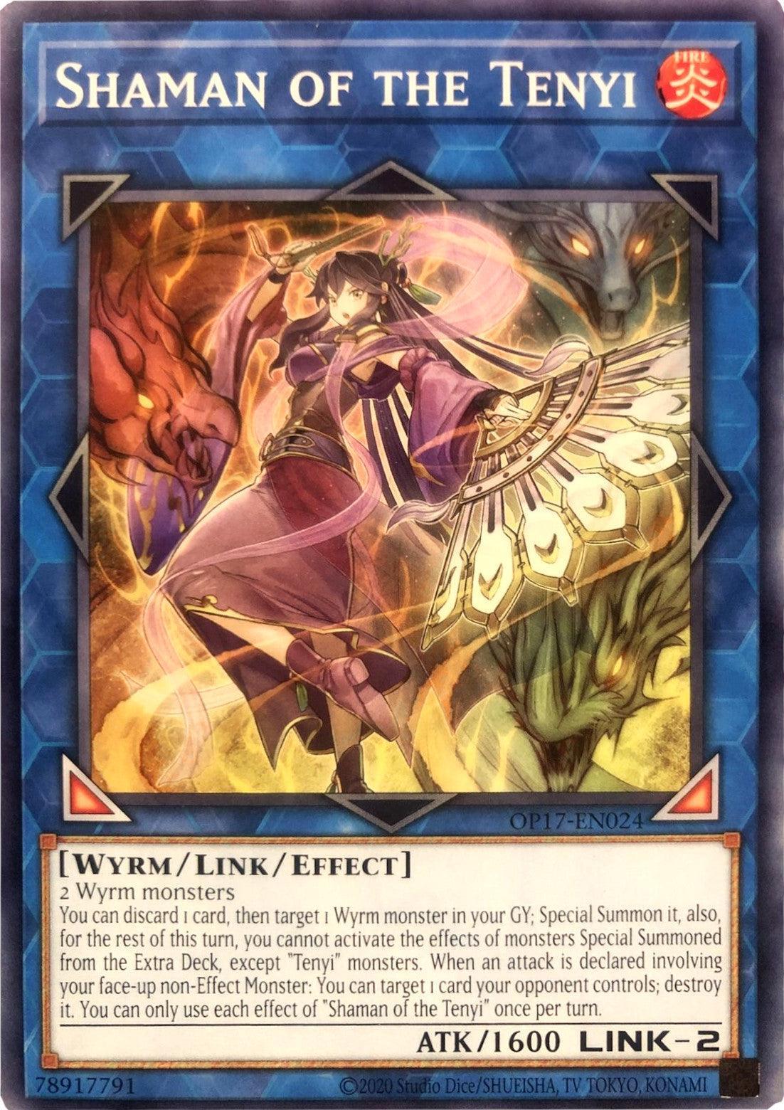 Common, Fire, Link/Effect Monster, OTS Tournament Pack 17, Unlimited, Wyrm Shaman of the Tenyi [OP17-EN024] Common - Trading Card World