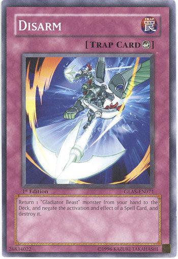 1st Edition, Common, Counter Trap, Gladiator's Assault, Trap, Unlimited Disarm [GLAS-EN071] Common - Trading Card World