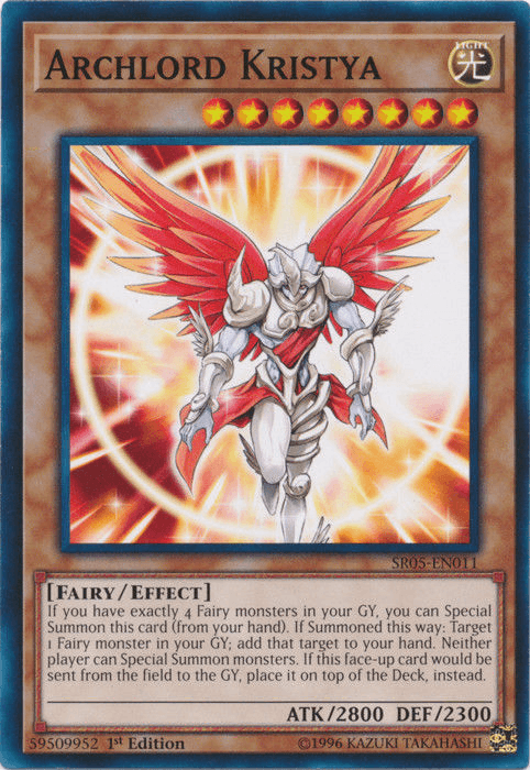 1st Edition, Common, Effect Monster, Fairy, Light, Structure Deck: Wave of Light Archlord Kristya [SR05-EN011] Common - Trading Card World