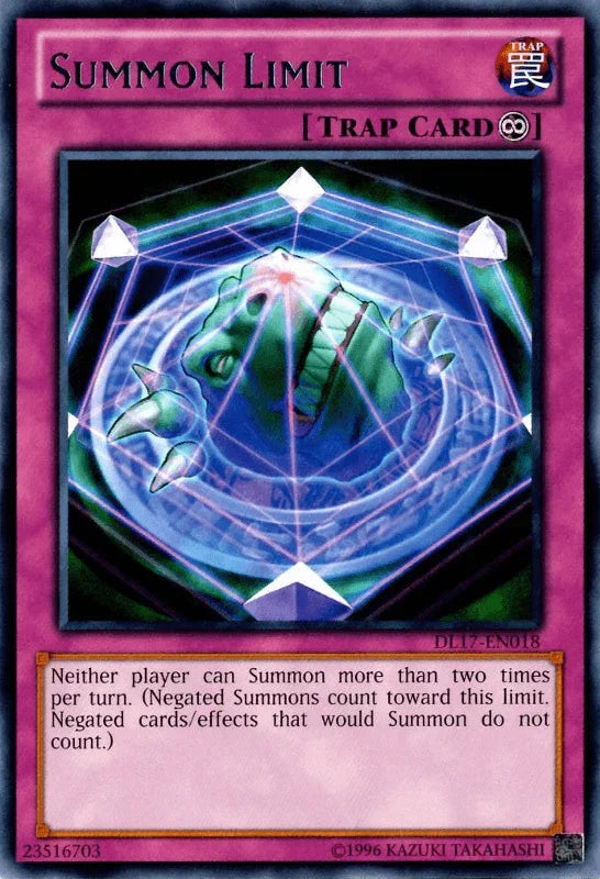 Continuous Trap, Duelist League Promo, Rare, Trap, Unlimited Summon Limit (Purple) [DL17-EN018] Rare - Trading Card World