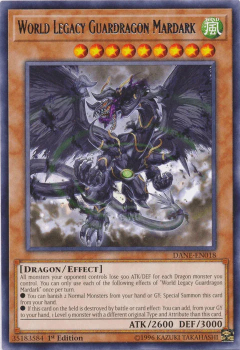 1st Edition, Dark Neostorm, Dragon, Effect Monster, Rare, Unlimited, Wind World Legacy Guardragon Mardark [DANE-EN018] Rare - Trading Card World