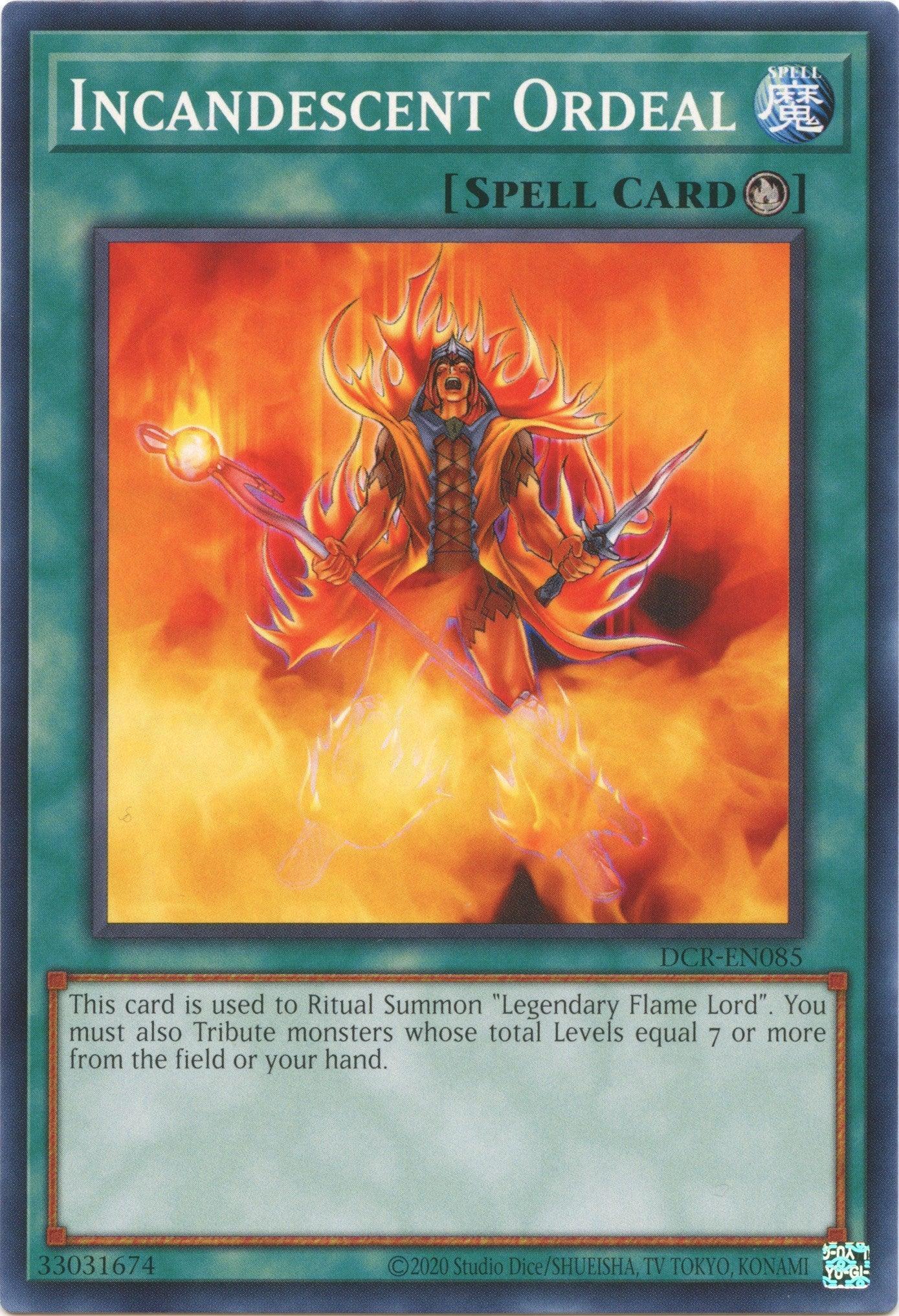 Common, Dark Crisis (25th Anniversary Edition), Ritual Spell, Spell, Unlimited Incandescent Ordeal (25th Anniversary) [DCR-EN085] Common - Trading Card World