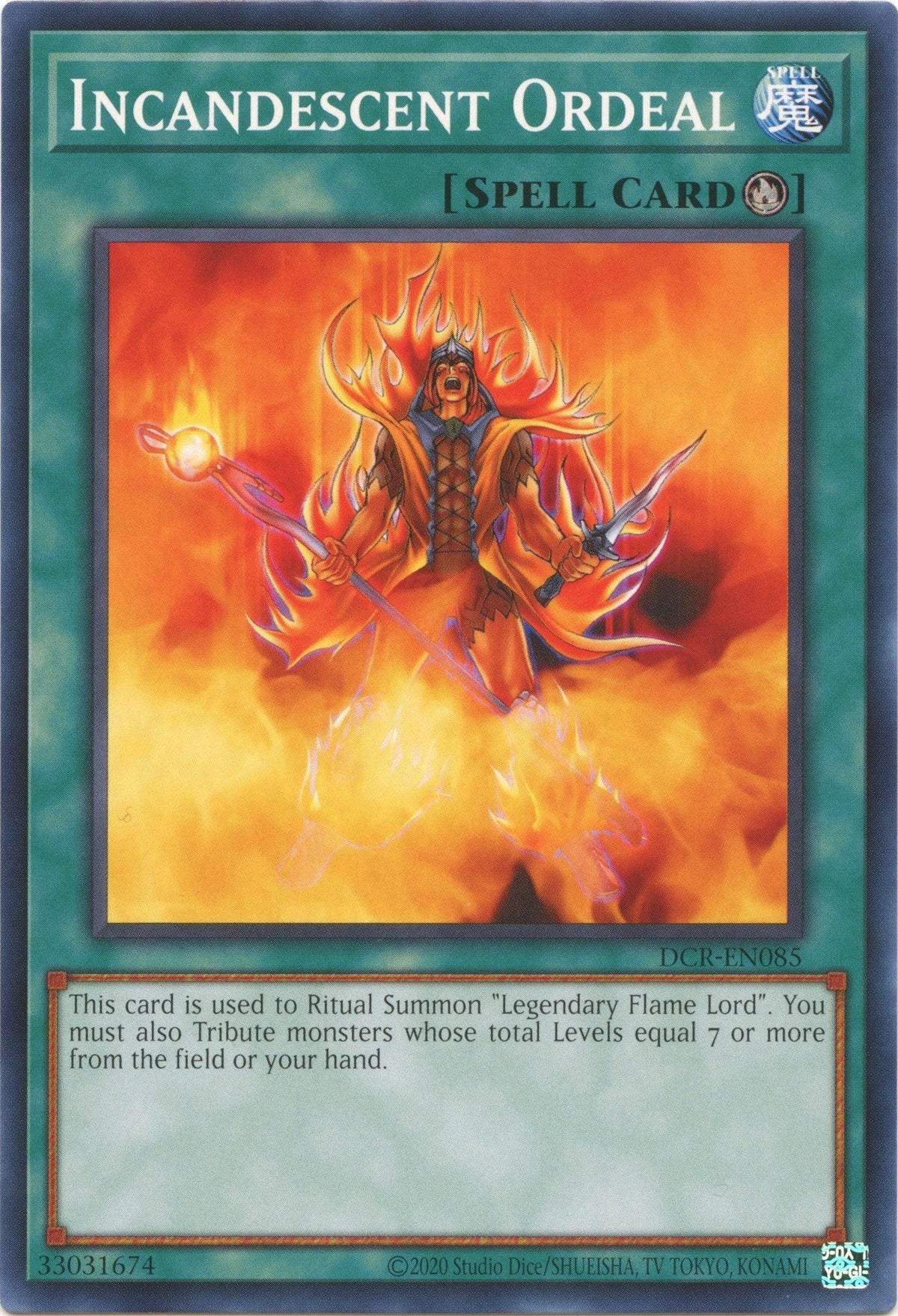 Common, Dark Crisis (25th Anniversary Edition), Ritual Spell, Spell, Unlimited Incandescent Ordeal (25th Anniversary) [DCR-EN085] Common - Trading Card World