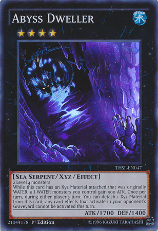 1st Edition, Sea Serpent, Super Rare, The Secret Forces, Unlimited, Water, Xyz/Effect Monster Abyss Dweller [THSF-EN047] Super Rare - Trading Card World