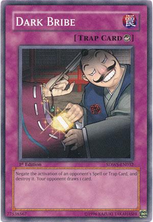 1st Edition, Common, Counter Trap, Structure Deck: Warriors' Strike, Trap Dark Bribe [SDWS-EN032] Common - Trading Card World