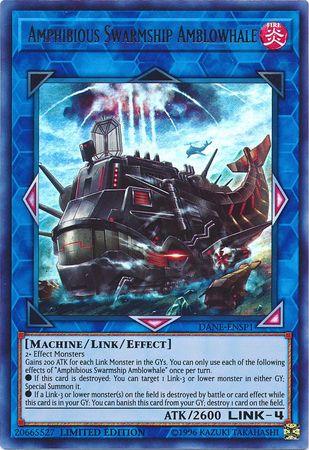 Dark Neostorm, Fire, Limited, Link/Effect Monster, Machine, Ultra Rare Amphibious Swarmship Amblowhale [DANE-ENSP1] Ultra Rare - Trading Card World