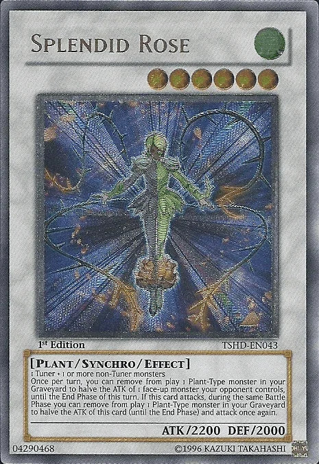 1st Edition, Plant, Synchro/Effect Monster, The Shining Darkness, Ultimate Rare, Unlimited, Wind Splendid Rose [TSHD-EN043] Ultimate Rare - Trading Card World