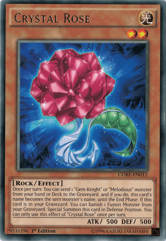 1st Edition, Clash of Rebellions, Effect Monster, Light, Rare, Rock, Unlimited Crystal Rose [CORE-EN012] Rare - Trading Card World
