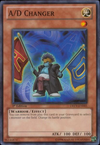 1st Edition, Common, Duelist Revolution, Effect Monster, Light, Unlimited, Warrior A/D Changer [DREV-EN005] Common - Trading Card World