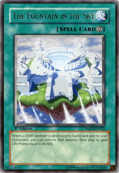 1st Edition, Continuous Spell, Rare, Spell, The Shining Darkness, Unlimited The Fountain in the Sky [TSHD-EN052] Rare - Trading Card World