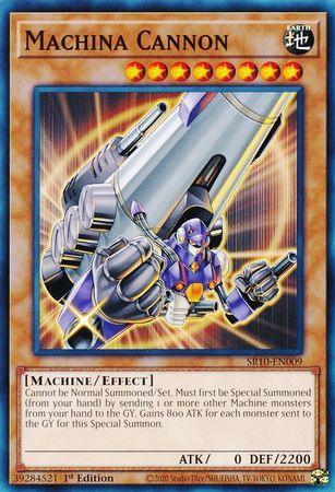 1st Edition, Common, Earth, Effect Monster, Machine, Structure Deck: Mechanized Madness Machina Cannon [SR10-EN009] Common - Trading Card World