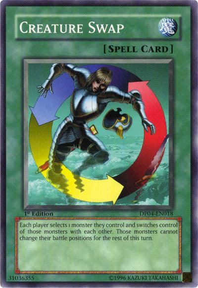 1st Edition, Common, Duelist Pack 4: Zane Truesdale, Normal Spell, Spell, Unlimited Creature Swap [DP04-EN018] Common - Trading Card World
